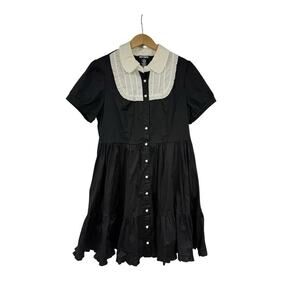 Hot Topic Black White Wednesday Adam’s Twirl Dress Womens Large READ
